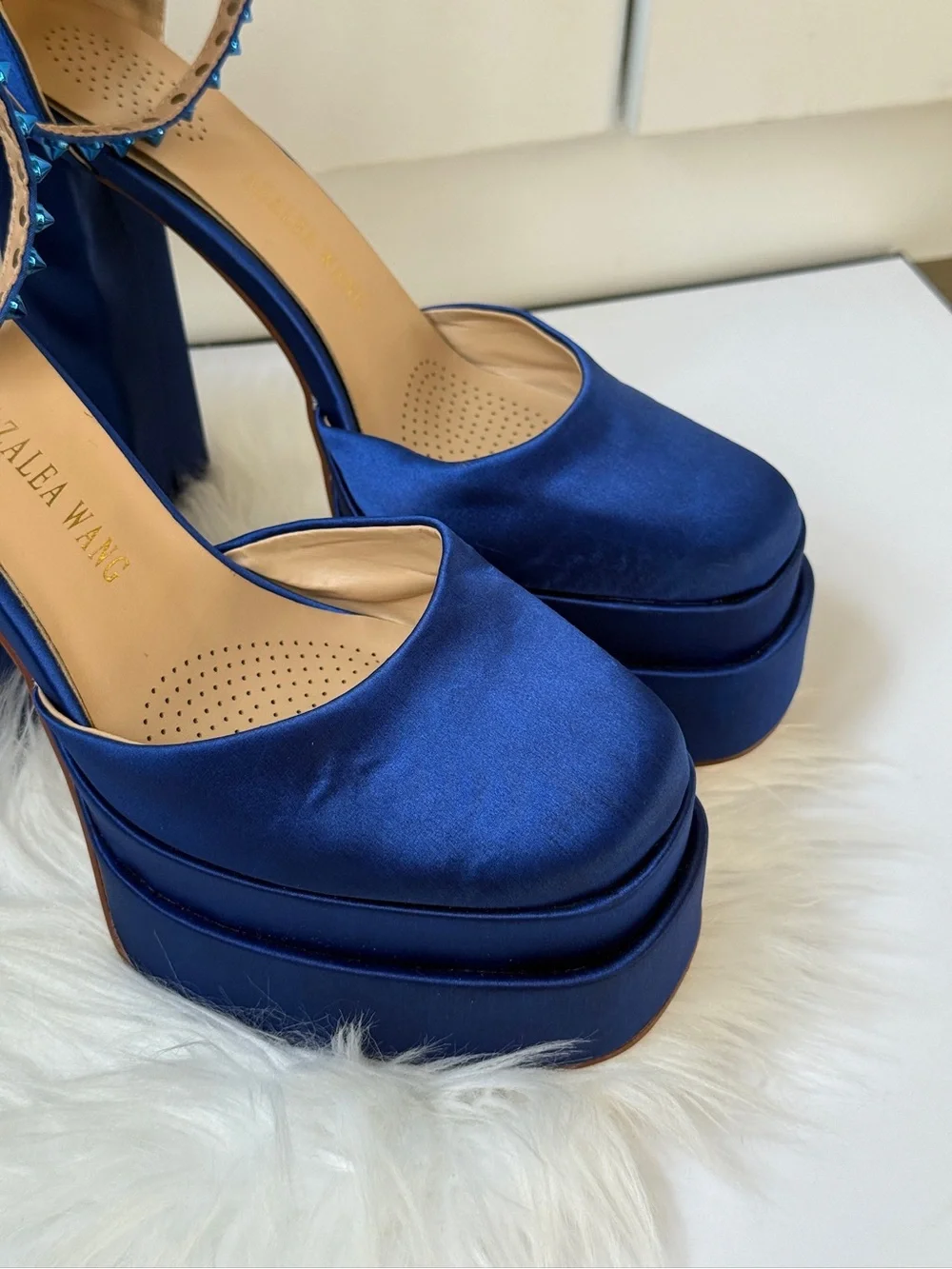 Azalea Wang Super Heels Platform In Blue Size Fits 8-9